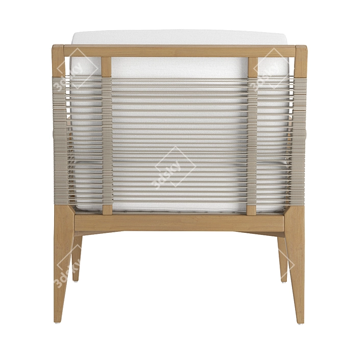 Outdoor Elegance: Palecek Amalfi Lounge 3D model image 4