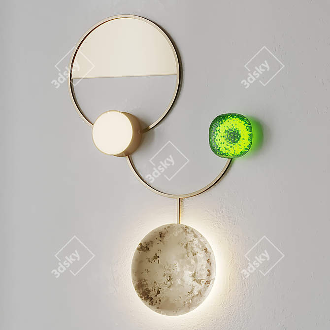 Elegant GIOIELLI 02 Wall Sconce 3D model image 1
