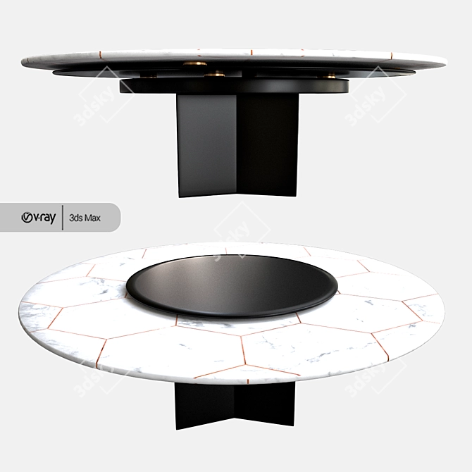 Gallotti Radice Yol Sect Table 3D model image 2