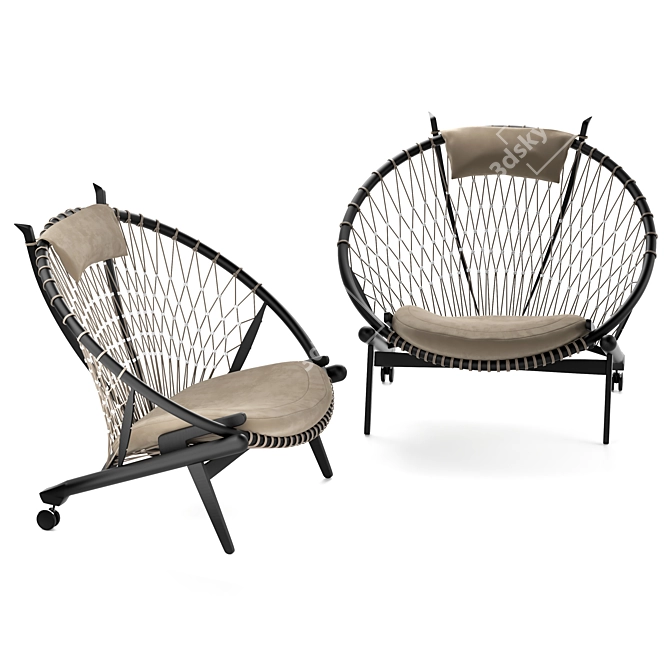 PP Mobler pp130: The Circle Chair 3D model image 4