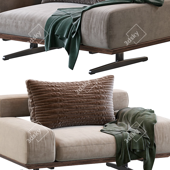 Elegant Wing Armchair: Classic Design, Superior Comfort 3D model image 3