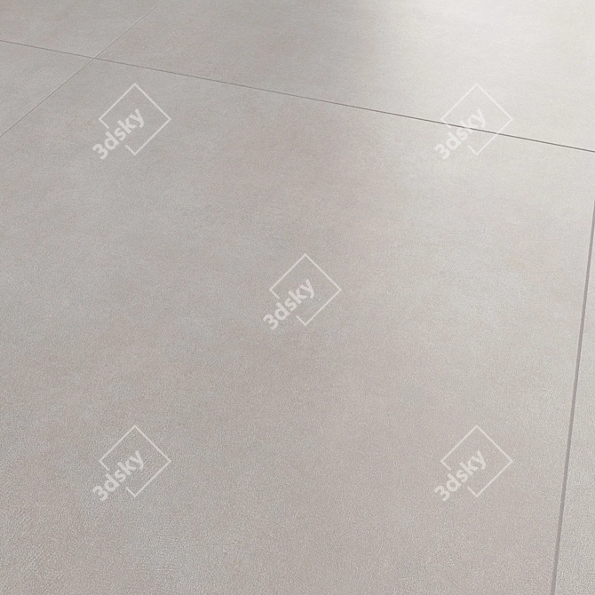 Denver Light Gray Concrete Floor Tiles 3D model image 3