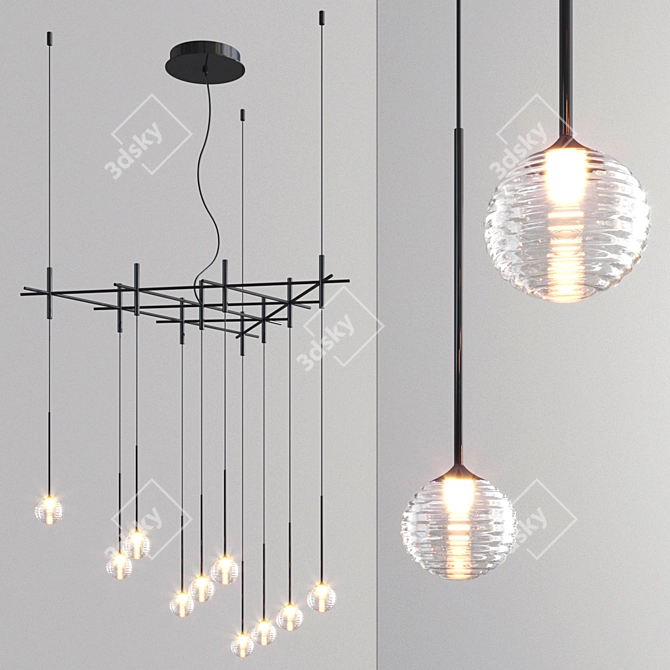 Vibia Algorithm Pendant Light 3D model image 1