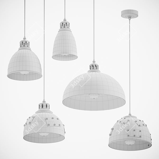 Elegant Pendant Lights Set by Arte Lamp 3D model image 4