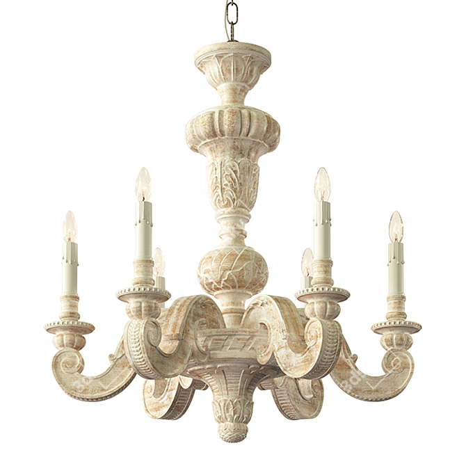 Odille Chandelier: Elegant Lighting Masterpiece 3D model image 1