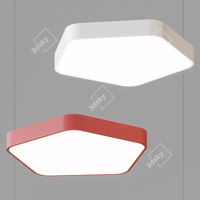 Scandi LED Ceiling Light 3D model image 1