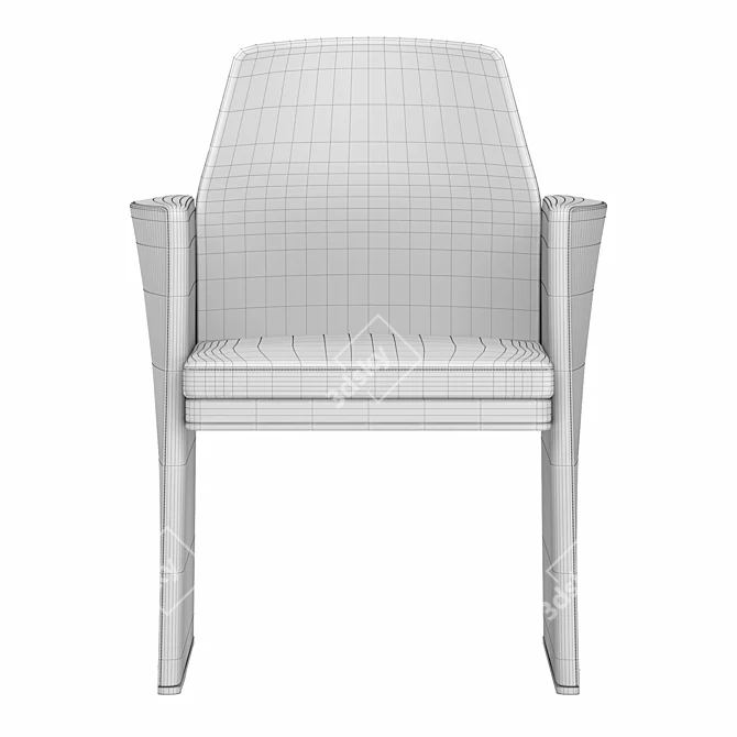 Velvet Dining Chair Anthony 3D model image 4