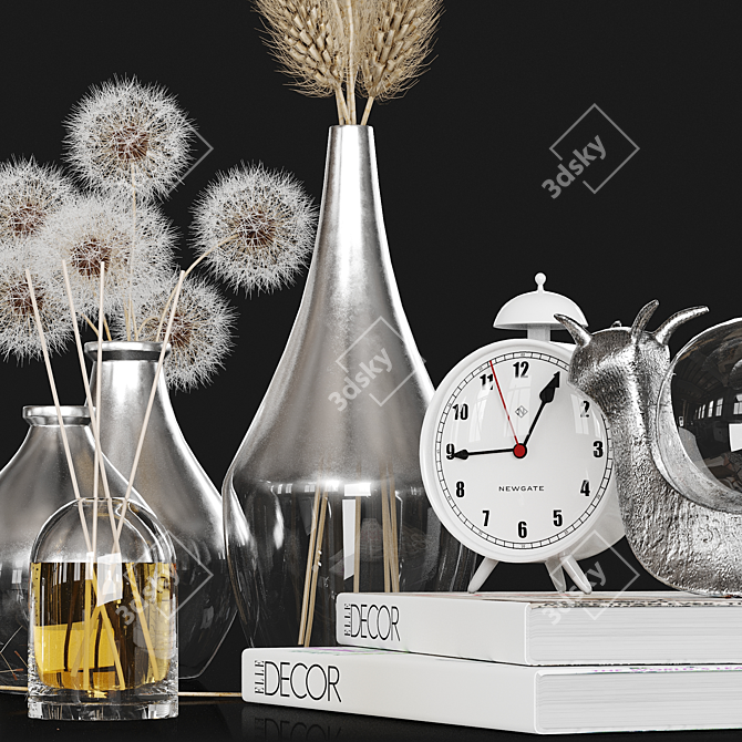 Whimsical Dandelion Decor Set 3D model image 4