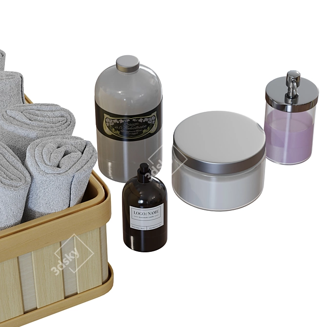 Premium Bathroom Essentials Kit 3D model image 2