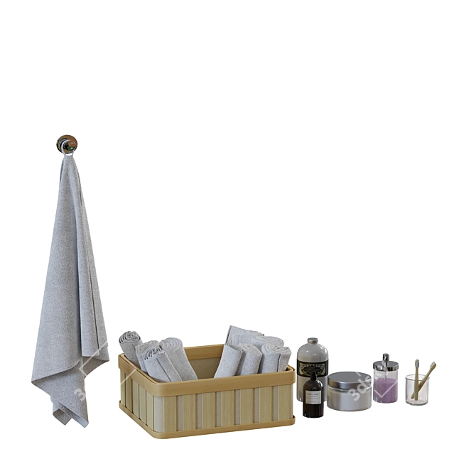 Premium Bathroom Essentials Kit 3D model image 4