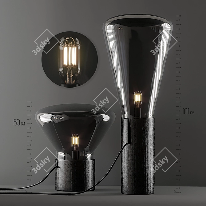 Muffin Tall Floor Lamp: Sleek Elegance for Any Space 3D model image 1