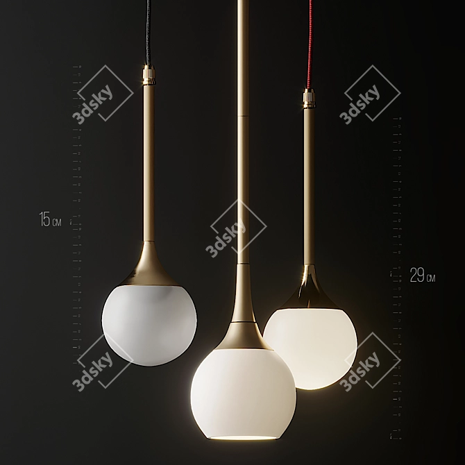 Modern Pendant Lights for a Stylish Touch 3D model image 1