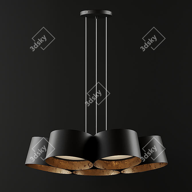Elegant LED Pendant Lighting 3D model image 2