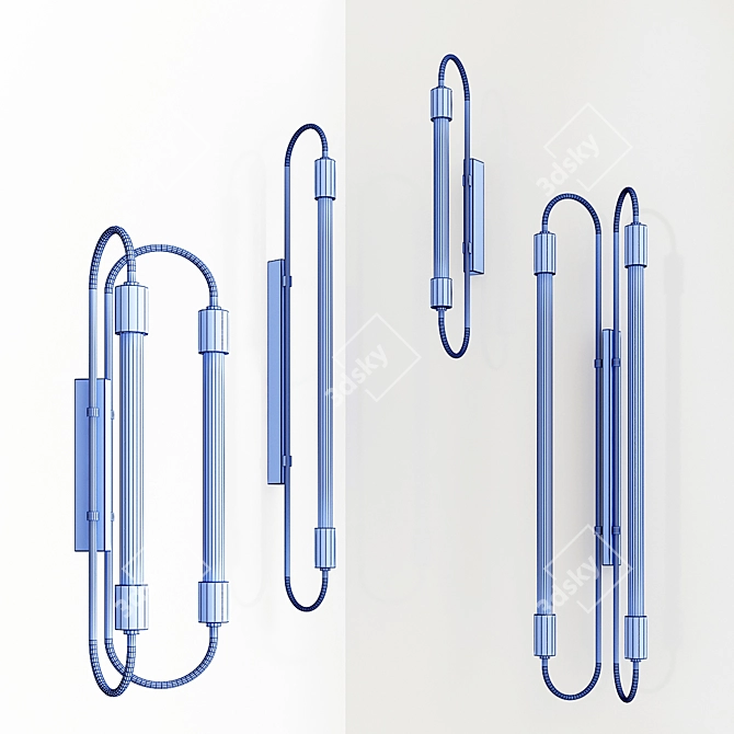Neon Double Wall Lamp: Magic Circus Collection 3D model image 3