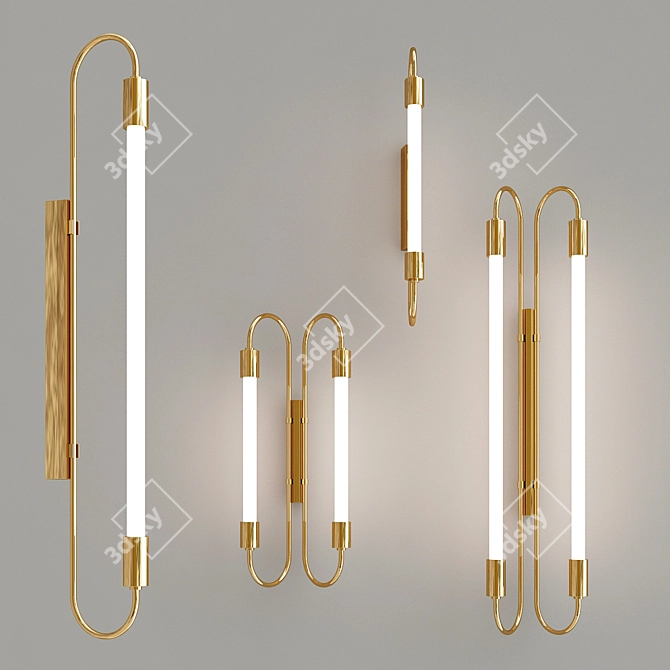 Neon Double Wall Lamp: Magic Circus Collection 3D model image 4