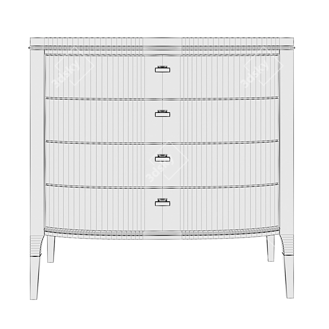 Grand 4-Drawer Home Chest: Elegant and Functional 3D model image 4