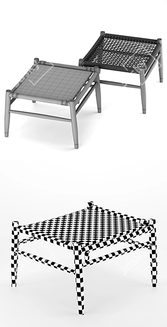 Flexform Tessa: Stylish Outdoor Coffee & Side Tables 3D model image 3