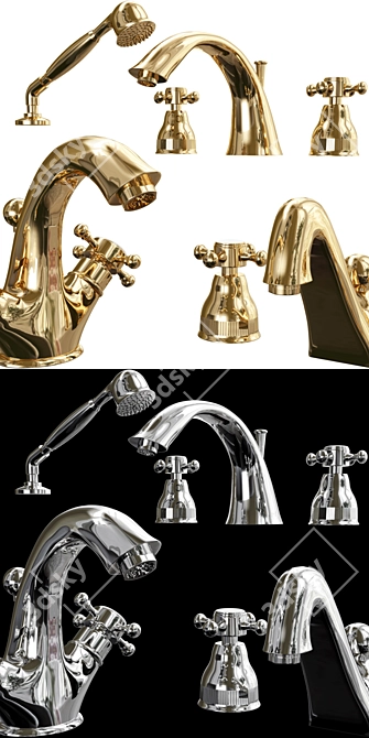 Migliore Lady Chrome Retro Sink Mixer 3D model image 5