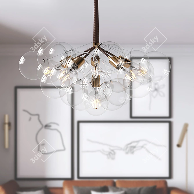 900x620 Lordship Model 1144 Table: Black, Brown, Silver 3D model image 2