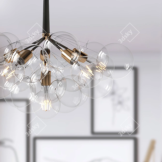 900x620 Lordship Model 1144 Table: Black, Brown, Silver 3D model image 4