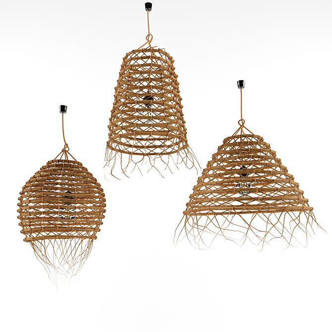 Rattan Palm Fringe Pendant
Bamboo Rattan Fringed Lamp
Rustic Rattan Fringe Pendant 3D model image 1