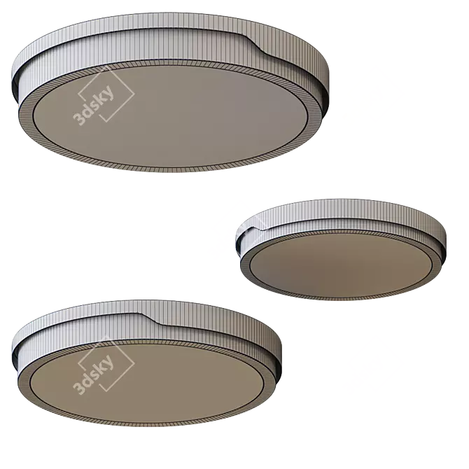 Wooden LED Ceiling Lamp: Lid 3D model image 2