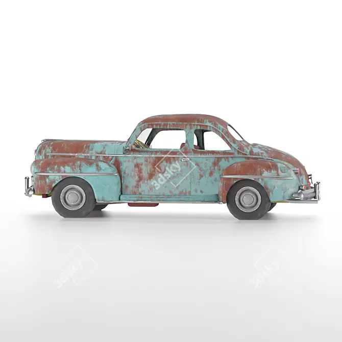 Vintage Ford 1948 Classic Car 3D model image 3