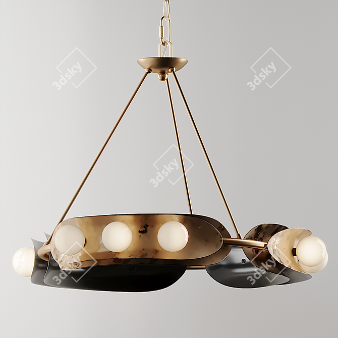 Elegant Marilyn Chandelier 3D model image 5