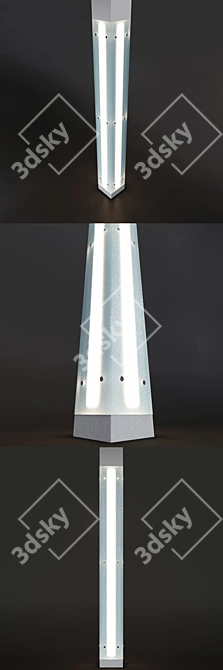 Title: Illuminate Your Space with Decorative Column 3D model image 3