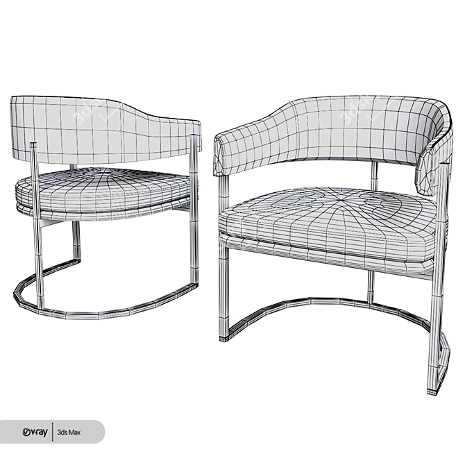 Isabella Chair: Versatile and Stylish 3D model image 4