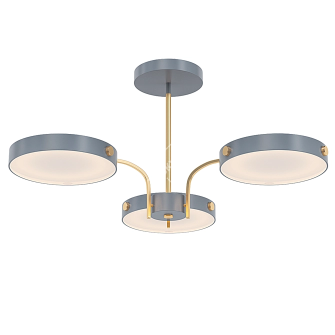 Scandinavian LED Ceiling Chandelier 3D model image 1