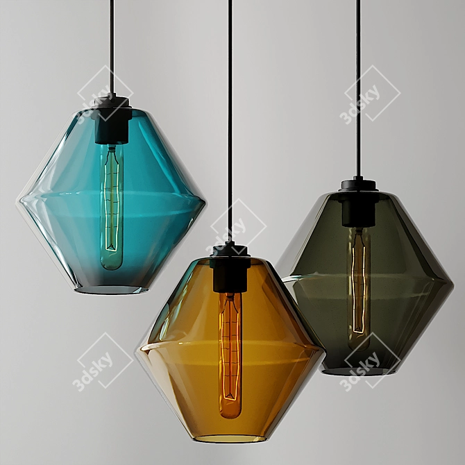 Handcrafted Trove Pendant: Timeless Elegance by Jeremy Pyles 3D model image 1