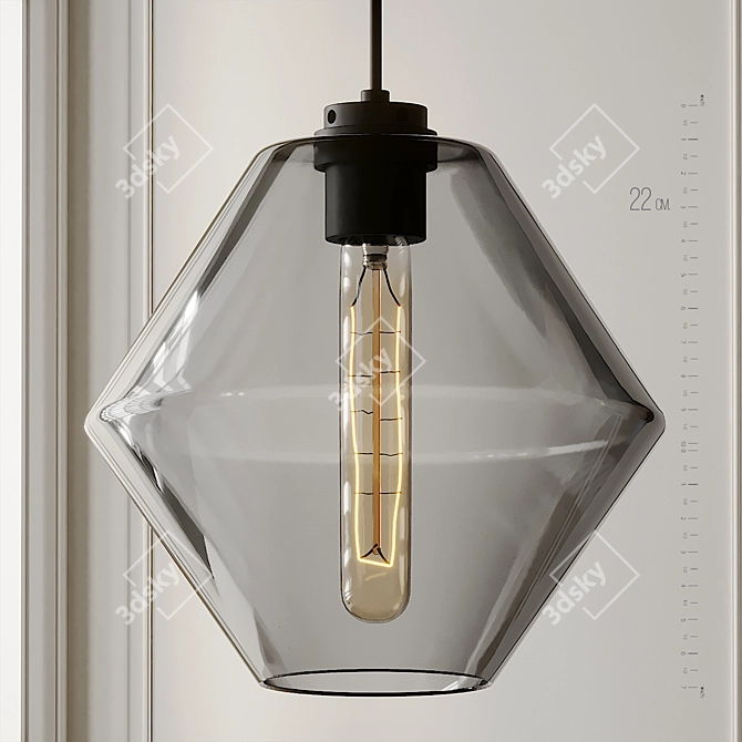 Handcrafted Trove Pendant: Timeless Elegance by Jeremy Pyles 3D model image 3
