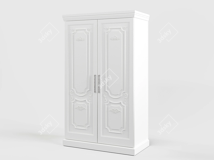 Sophie Vienna: Elegant Handcrafted Wardrobe 3D model image 2