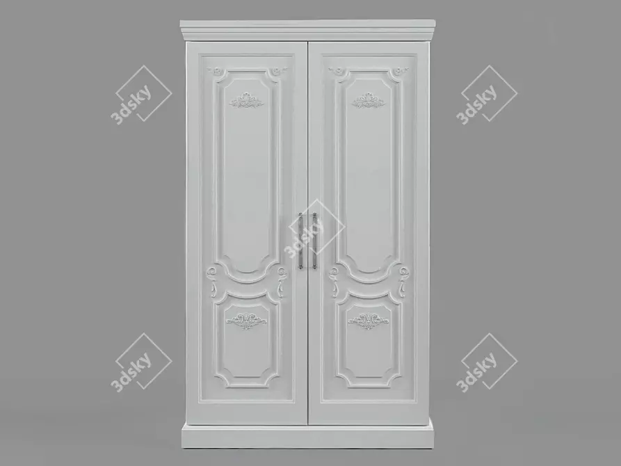 Sophie Vienna: Elegant Handcrafted Wardrobe 3D model image 3
