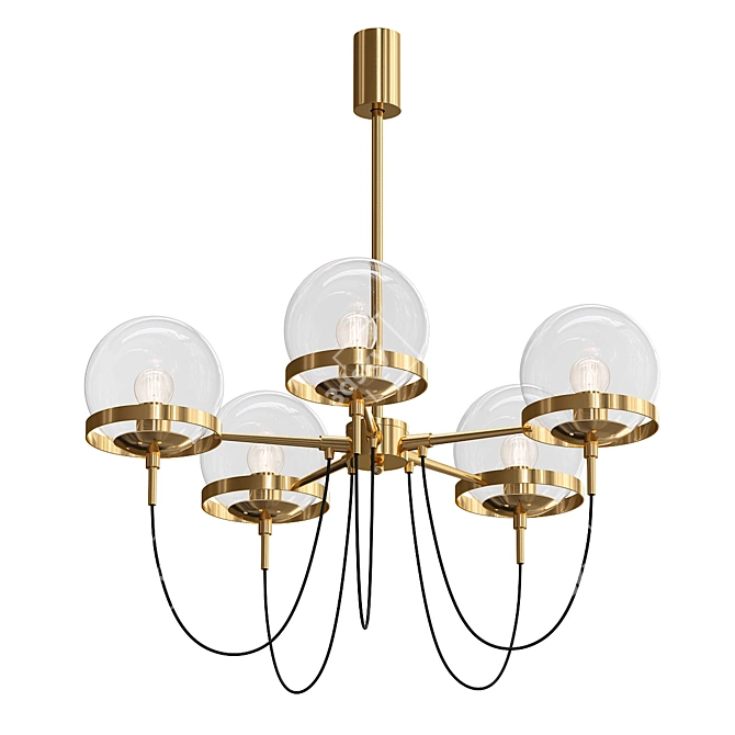 Orbit Glass Pendant Lights 3D model image 1