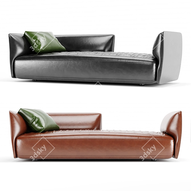 Luxury Leather Sofa by Francesco Rota 3D model image 1