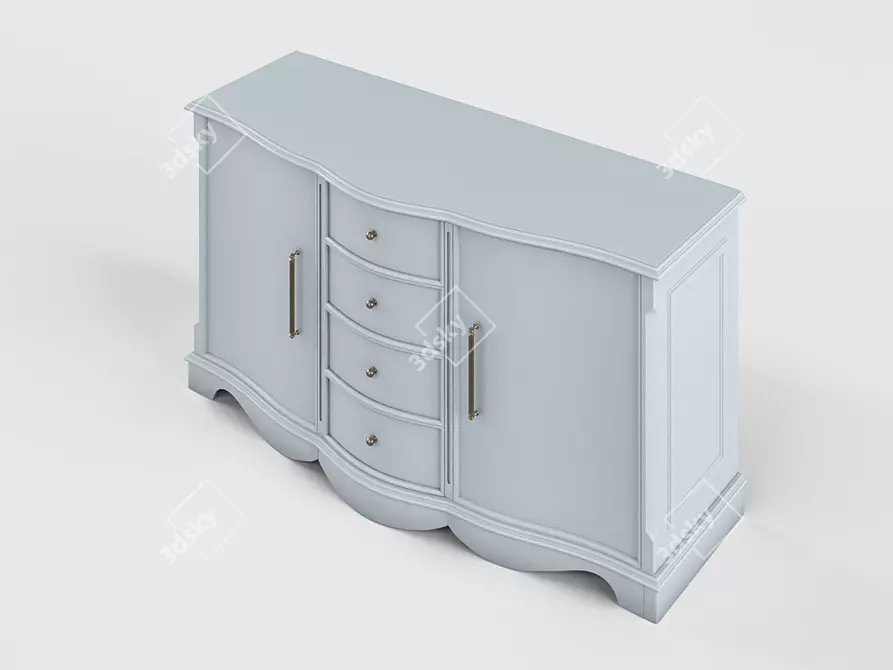 Sophie Store Bologna Chest: Classic Storage Solution 3D model image 3