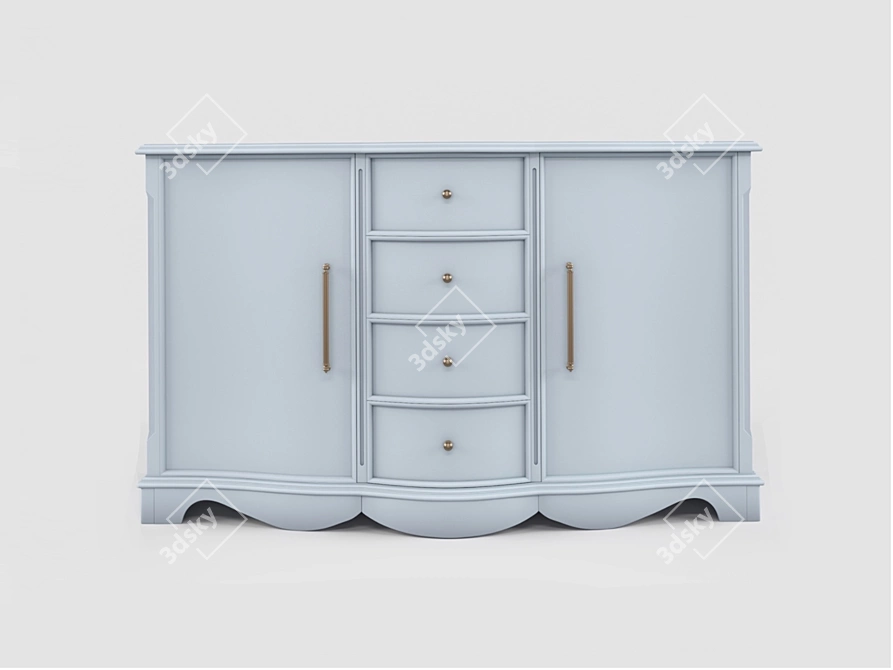Sophie Store Bologna Chest: Classic Storage Solution 3D model image 5