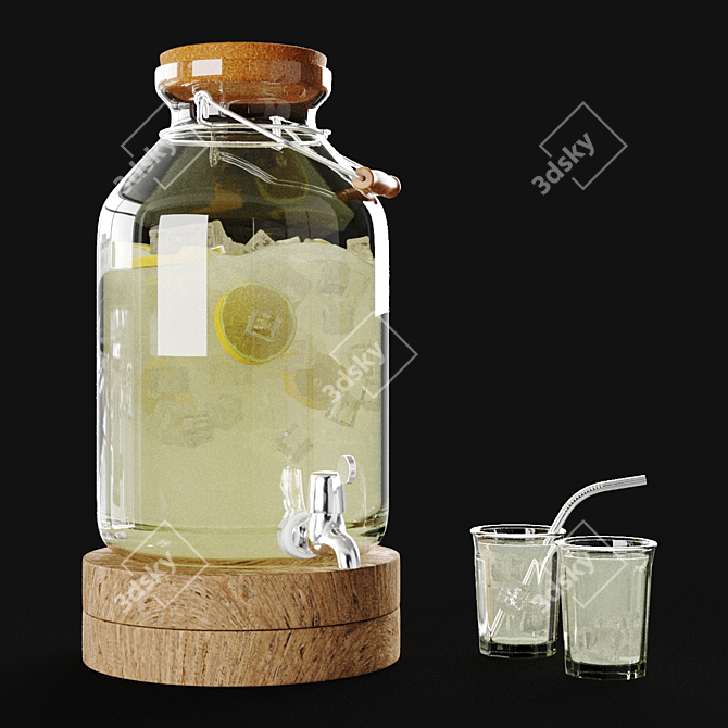 Crate&Barrel Drink Dispenser 3D model image 4