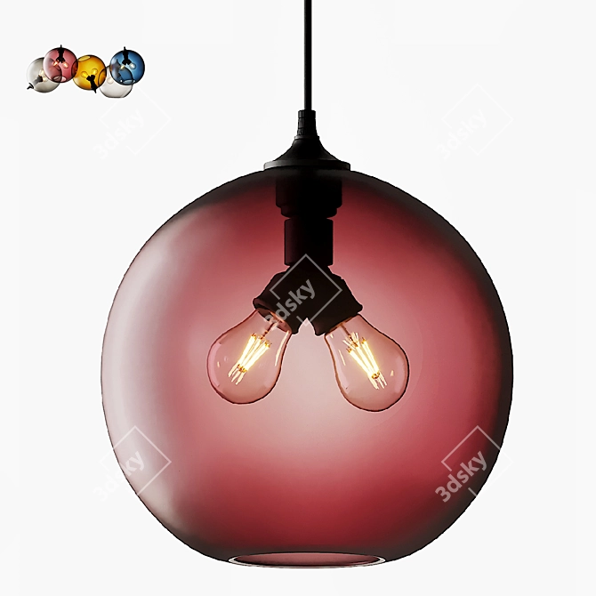 Binary Pendant: Elegant Illumination by Jeremy Pyles 3D model image 5