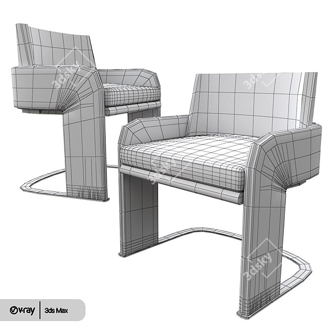Odisseia Modern Designer Chair 3D model image 3