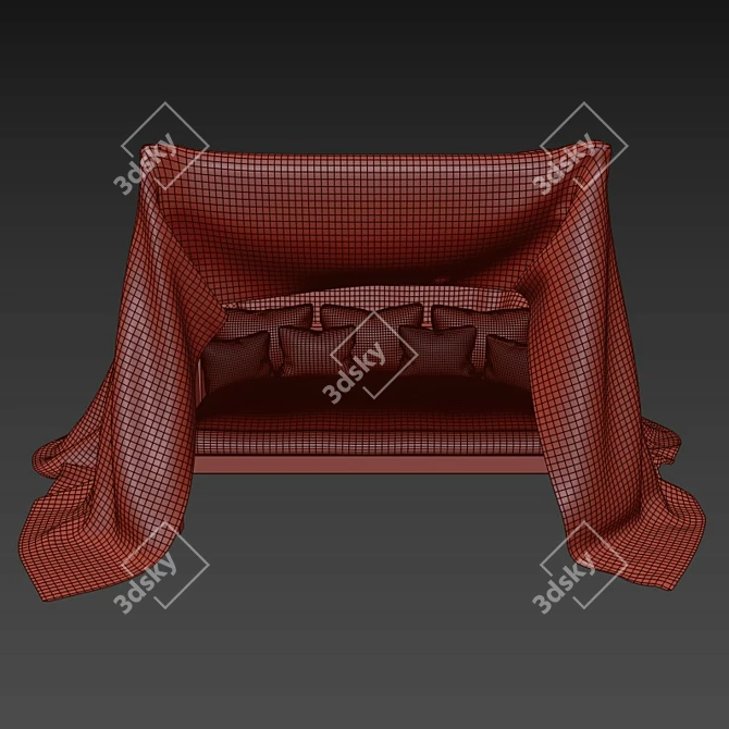 Outdoor Lounge Sofa with Canopy - Gervasoni 3D model image 3