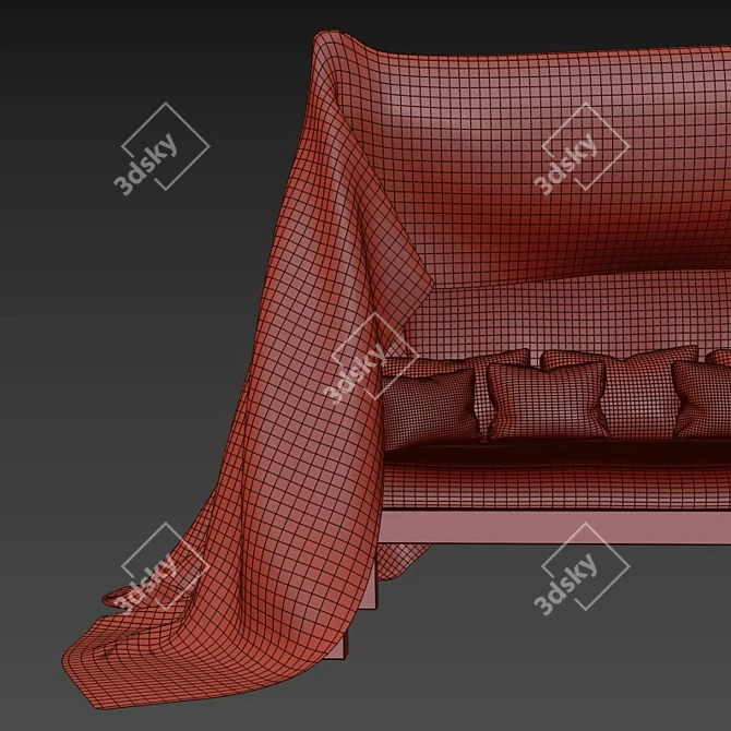 Outdoor Lounge Sofa with Canopy - Gervasoni 3D model image 4