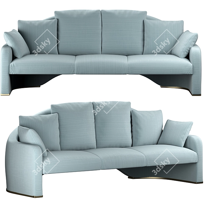 Timeless Elegance: Armani Casa Olsen Sofa 3D model image 1