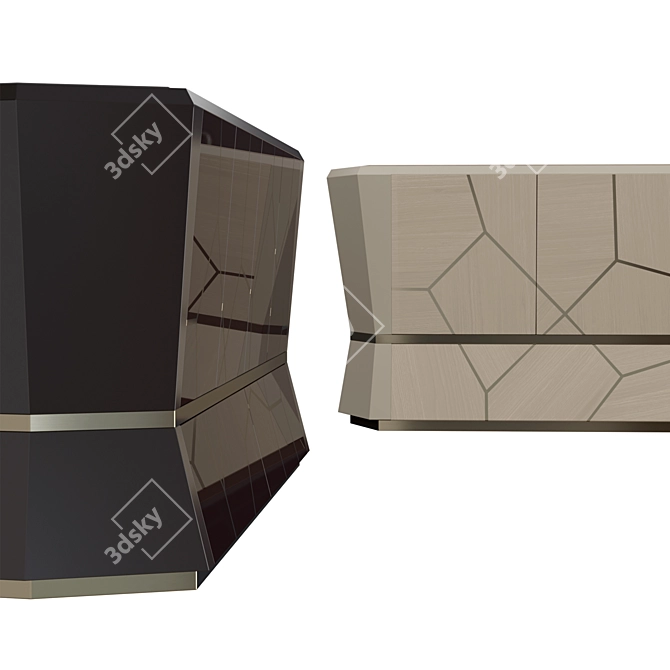 Elegant Carpanese 4-Door Sideboard 3D model image 2