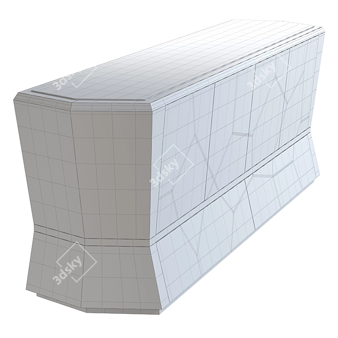 Elegant Carpanese 4-Door Sideboard 3D model image 5