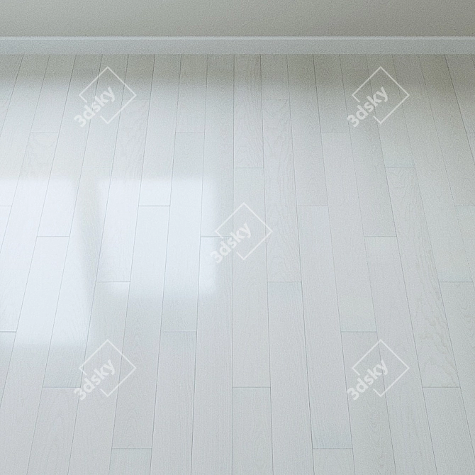 Elegant Ash Parquet Flooring 3D model image 2