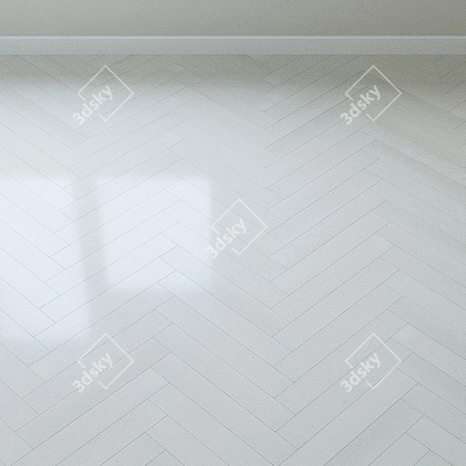 Elegant Ash Parquet Flooring 3D model image 3