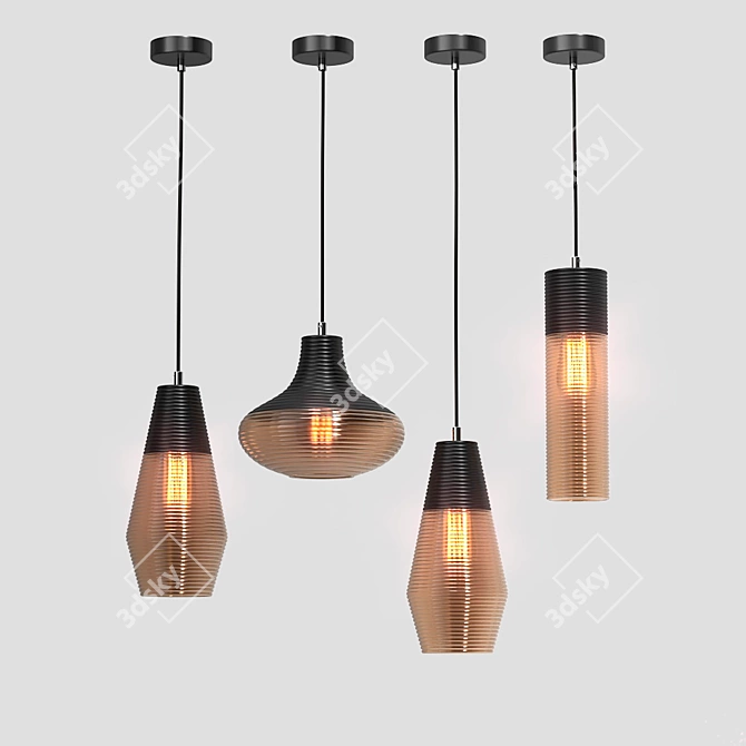 Renord Amber Pendant Lamp Collection 3D model image 3